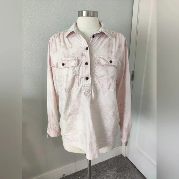 Universal Thread Pink Tie-dye Blouse - Picture 1 of 9